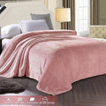 Queen Size Fleece Bed Blanket – Dusty Pink, 90x90 Inches