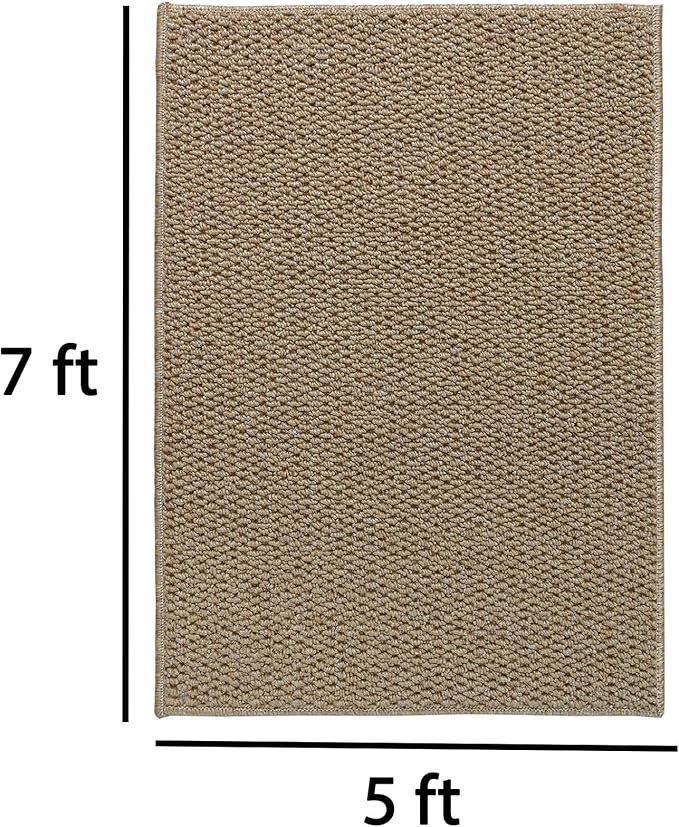 5x7 Area Rugs - Rug for Living Room, Washable Area Rugs 5x7 for Bedroom, Non-Slip Carpet for Dorm Room (Brown)