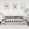 MYSKY HOME Boho Couch Cover for Dogs Washable Black Rhombic Couch Sofa Protector Cats Pets Friendly Chenille Geometric Sofa Covers Soft Durable Farmhouse Sofa Slipcovers, 71" X102"