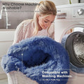 Round Rugs for Bedroom in Navy Blue – 9ft