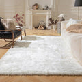 Ashler faux fur rug, Fluffy Shaggy Area Rug Ultra Soft 3 x 5 Feet Rectangle Fur Rug White Fuzzy Rug Machine Washable Shag Rug, Nursery Decor Throw Rugs for Bedroom, kids room, Living Room