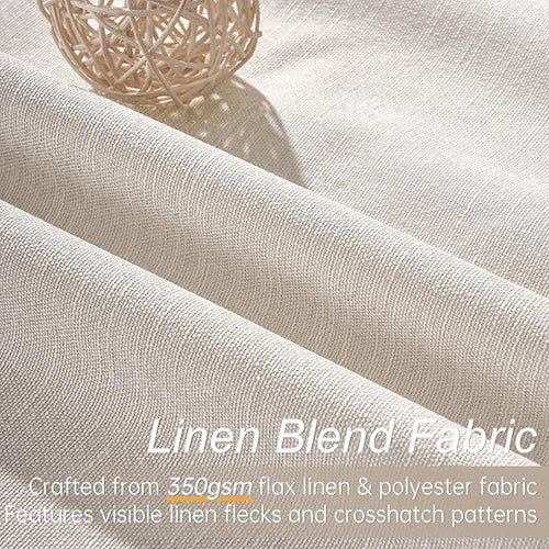 100% Blackout Curtains 70 Inch Wide 90 Inch Long for Living Room Sliding Glass Door Back Tab Pleated Farmhouse Natural Birch Boho Bedroom Heavy Insulated Large Window Drapes (70" Wx90"Lx2Panels)