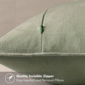 Linen Decorative Pillow Covers Sage Green Boho (18x18 Inch) – 18x18in