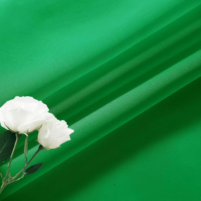 SpaceDresser Basic Rod Pocket Sheer Voile Window Curtain Panels Green 1 Pair 2 Panels 26 Width 30 Inch Long for Kitchen Bedroom Children Living Room Yard（Green，26Wx 30L）
