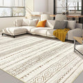 Nakagishi 5x8 Area Rug Living Room: Washable Boho Large Neutral Modern Soft Farmhouse Rugs Stain Resistant Indoor Floor Non-Slip Carpet for Bedroom Nursery Kids Playroom Office Dining Room- Brown