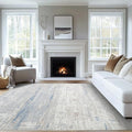 Washable Rugs 9x12 Area Rug for Living Room- Modern Abstract Rugs for Bedroom,Dining Room, Large Soft Low Pile Carpet with Non Slip Rubber Backing,Neutral Accent Rug for Nursery Home Office