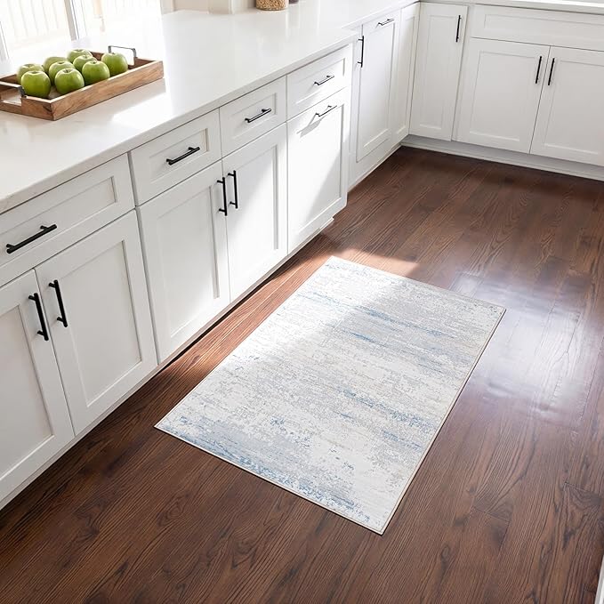 Washable Rugs 2x3 Area Rugs for Living Room- Modern Abstract Entryway Rugs for Bedroom,Dining Room,Kids Room,Soft Low Pile Small Carpet with Non Slip Rubber Backing for Home Office Front Door