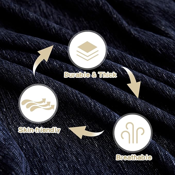MYSKY HOME Couch Covers - Sectional Couch Covers for Pet Sofa, Non Slip Soft Couch Cover, Washable Furniture Protector with Tassel Sofa Throws, Living Room, 91"x118", Navy Blue