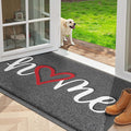 StepLively Door Mat Home Welcome Mats Outdoor and Indoor, Heavy-Duty Low-Profile Non-Slip Durable Front Welcome Mat Doormat for Home Entrance, Outside Entry, Yard, Floor, Patio (35''x24'', Grey)