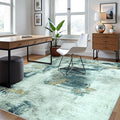Area Rugs for Living Room Rug Washable, 8x10 – Teal