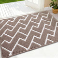 OLANLY Front Door Mat, Non-Slip Rubber Backing, Dirt Resistant and Absorbent, Washable, Easy to Clean Low-Profile Indoor Doormat for Back Door, Entryway, Inside Entrance, 32x20, Brown