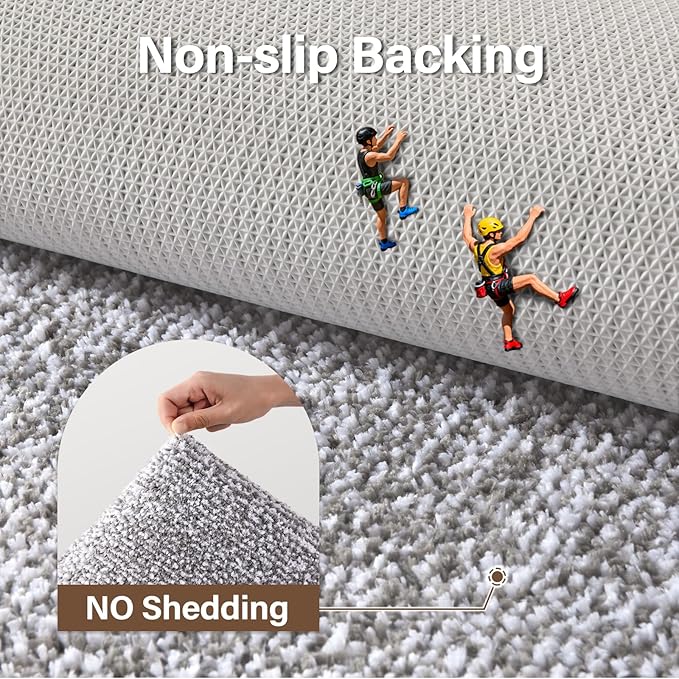 48x24 Long Bathroom Rugs Washable Non Slip, Light Grey Bath Mat for Bathroom Floor Tub, Soft Absorbent Quick Dry Mats for Shower, Bathtub,Home Decor