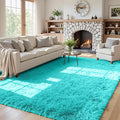 5x7 Area Rugs for Living Room Rug: Soft Fluffy Shag Teal Blue Rugs for Bedroom, Non-Slip Large Fuzzy Plush Rug Indoor Floor Carpet for Nursery Kids Boys Girls Room, Dorms, Playroom, Modern Home Decor