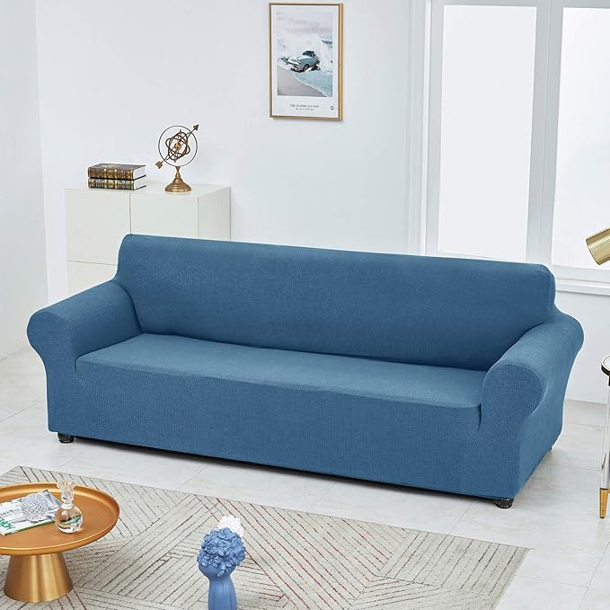 Joccun Stretch Couch Cover Slipcovers, 1-Piece Sofa Covers for 3 Cushion Couch Spandex Jacquard Washable Furniture Protector Cover for Living Room,Kids,Pets(Sofa,Niagara)
