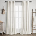 38 inch Wide Cream Linen Curtains for Living Room 2 Panels Back Tab Rod Pocket Narrow Window Curtain 84 inches Long Boho Farmhouse Decor Birch Ivory Light Filtering Semi Sheer Curtains 38x84