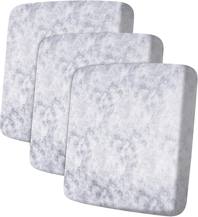 Leather Look Couch Cushion Covers Sofa Seat Slipcovers Sets Couches Furniture Protector for Sectional Armchair Loveseat Pets Kids Stretch Spandex Fabric (3 Cushion Sofa, Marble)
