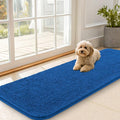 OLANLY Dog Door Mat for Muddy Paws 59x20, Absorbs Moisture and Dirt, Absorbent Non-Slip Washable Doormat, Quick Dry Chenille Mud Mat, Entry Indoor Entryway Carpet for Inside Floor, Deep Navy Blue
