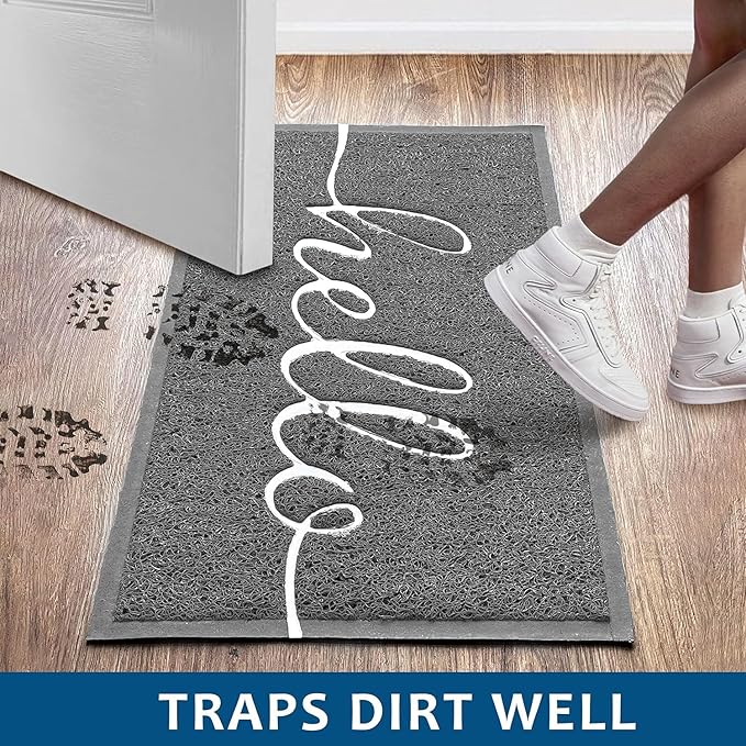 EARTHALL Funny Hello Mats Outdoor, Front Door Mat for Outside Entry, Doormat Outdor/Indoor Entrance, Front Door Rugs for Entryway Inside, Outside Mats for Home Entrance, Front Porch Decor 20"x32"