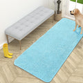 OLANLY Dog Door Mat for Muddy Paws 59x24, Absorbs Moisture and Dirt, Absorbent Non-Slip Washable Doormat, Quick Dry Chenille Mud Mat for Dogs, Entry Indoor Entryway Carpet for Inside Floor, Blue