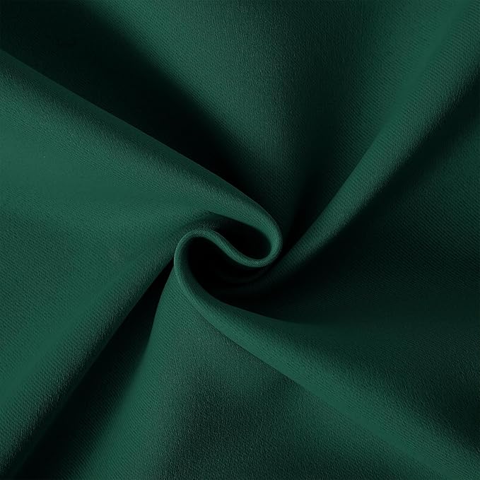 MIULEE Christmas Blackout Curtains,Room Darkening Thermal Insulated Drapes Solid Window Treatment Set Grommet Top Light Blocking Curtain for Living Room/Bedroom 2 Panels 42x63 inch, Hunter Dark Green
