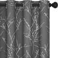 Deconovo Floor to Ceiling Curtains, Blackout Drapes 108 Inch Long, Soundproof Thermal Insulated Curtain for Sliding Door, Grommet Top, Machine Washable Drape for Living Room Bedroom Office, Light Grey