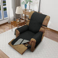Recliner Chair Covers Reversible Sofa Cover Couch Cover for Pets Lazy Boy Furniture Protector(28''Recliner,Black/Grey)