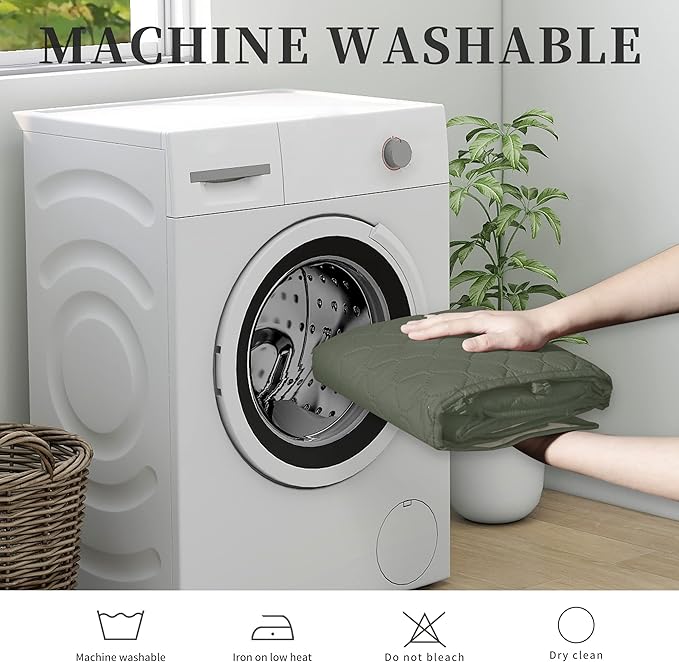 ISSUNTEX Double Protection 100% Waterproof Chair Sofa Covers for Living Room, Reversible Furniture Protector for Dogs, Pets, Kids (Chair, Greyish Green/Beige)