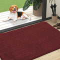 OLANLY Dog Door Mat for Muddy Paws 47x32, Absorbs Moisture and Dirt, Absorbent Non-Slip Washable Doormat, Quick Dry Chenille Mud Mat, Entry Indoor Entryway Carpet for Inside Floor, Caramel Russet