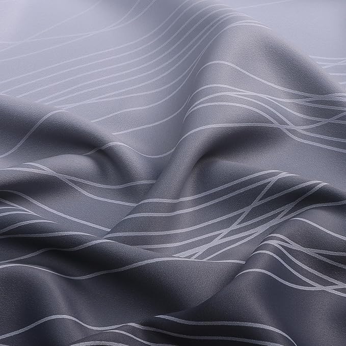Estelar Textiler Black and Greyish White Ombre Short Blackout Kitchen Curtains 36 Inch Long, Thermal Insulated Grommet Small Half Window Drapes for Cafe/Basement/RV Camper, 52Wx36L, 2 Panels
