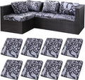 8Pcs Stretch Patio Cushion Covers,Outdoor Couch Covers Replacement,Outdoor Couch & Sofa Slipcovers,for Patio Furniture Cushion Covers,Washable Reusable urniture Protector(Grey Pigeon,8PCS)