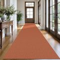 KOZYFLY Extra Long Runners for Hallways 3x16 ft Washable Kitchen Runner Non Slip Rubber Backed Hallway Rug Cotton Entryway Runner Rug Floor Carpet for Indoor Hall, Kitchen, Stair, Orange/Tan