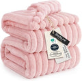 Bedsure GentleSoft Coral Pink Fleece King Blanket for Couch - Super Soft Cozy Blankets for Women, Cute Small Blanket for Girls, 108x90 Inches