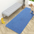 OLANLY Dog Door Mat for Muddy Paws 59x24, Absorbs Moisture and Dirt, Absorbent Non-Slip Washable Doormat, Quick Dry Chenille Mud Mat, Entry Indoor Entryway Carpet for Inside Floor, Cornflower Blue