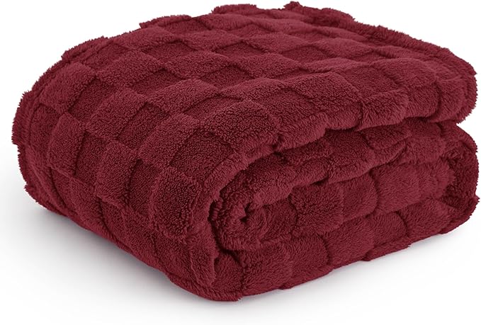 Bedsure GentleSoft Red Throw Blanket for Couch - Super Soft Cozy Blankets Gifts for Kids Girls, Cute Small Fleece Mother's Day Throws for Bedroom Home Decor, 50x70 Inches