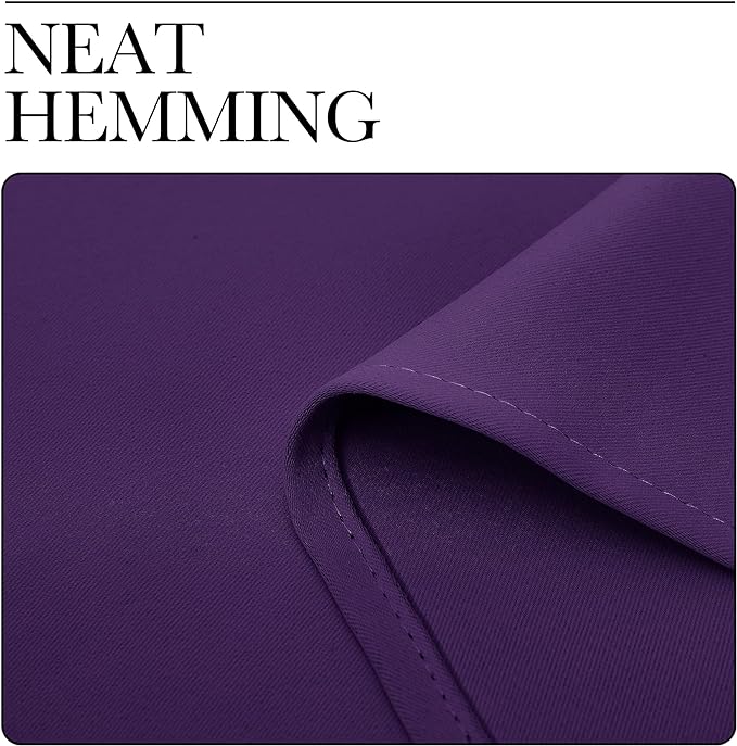 NICETOWN Blackout Curtains for Living Room - Triple Weave Home Decoration Thermal Insulated Solid Rod Pocket Blackout Drapes for Bedroom(Set of 2, 42 x 63 Inch, Royal Purple)