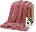 Bedsure GentleSoft Dusty Pink Fleece Blanket for Couch - Cozy Soft Blankets for Women, Cute Small Throws for Girls, 50x70 Inches