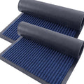 OLANLY Front Door Mat Indoor Outdoor Entrance, 2-Pack 71 x 23 Inch, Waterproof Heavy Duty Doormat, Fade Resistant, Low Profile, Easy Clean Patio Porch Welcome Floor Mats for Entry, Blue