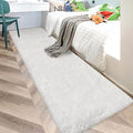 Runner Rug for Bedroom White 2x10ft Fluffy Area Rug Bedside Runner Rug for Kids Room Boys Teens Nursery Baby Living Room Dorm Home Decor Carpets Kid Sbedroom Rug
