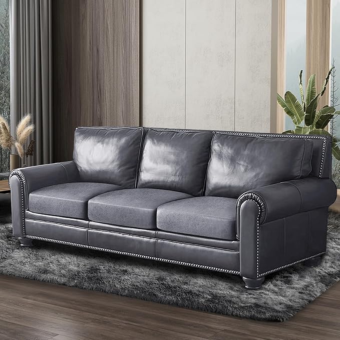 Leather Look Couch Cushion Covers Sofa Seat Slipcovers Sets Couches Furniture Protector for Sectional Armchair Loveseat Pets Kids Stretch Spandex Fabric (3 Cushion Sofa, Light Brown)