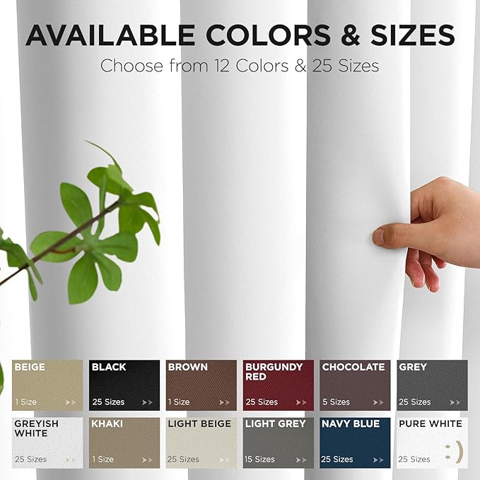 Joydeco Blackout Door Curtain for Doorway Privacy 78 Inches Long, Grommet Closet Curtain for Open Closet, Room Divider for Bedroom Living Room (Pure White, 40Wx78L, 1 Panel)
