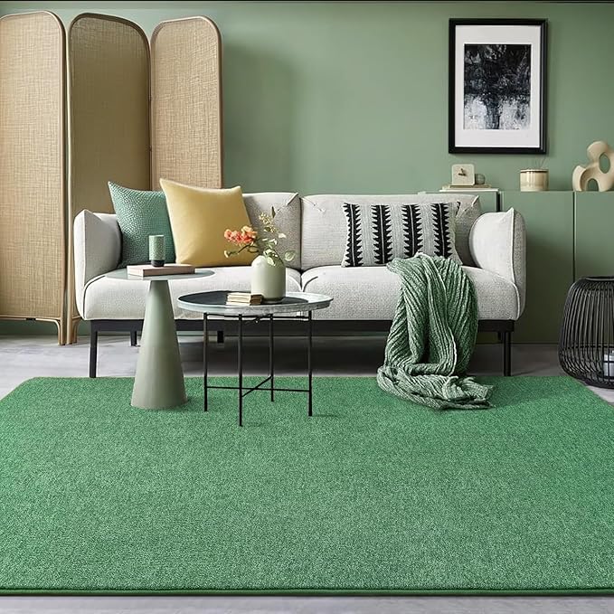 AROGAN Washable 2x6 Runner Rug for Hallway, Long Runner Rugs wtih Soft Memory Foam for Bedroom, Non Slip Backing Carpet Runners for Hallways, Kitchen, Bathroom, Entryway Home Decor, Matte Green
