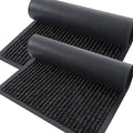OLANLY Front Door Mat Indoor Outdoor Entrance, 2-Pack 47 x 32 Inch, Waterproof Heavy Duty Doormat, Fade Resistant, Low Profile, Easy Clean Patio Porch Welcome Floor Mats for Entry, Off-Black