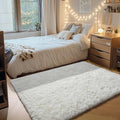 ONASAR Cream White Area Rugs for Bedroom Living Room, Fluffy 4x6 Indoor Bedside Floor Throw Rug, Soft Plush Shaggy Carpet for Nursery Kids Girls Boys Teen Dorm Home Office Decor Aesthetic