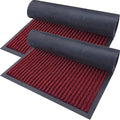 OLANLY Front Door Mat Indoor Outdoor Entrance, 2-Pack 29.5 x 17 Inch, Waterproof Heavy Duty Doormat, Fade Resistant, Low Profile, Easy Clean Patio Porch Welcome Floor Mats for Entry, Wine Red