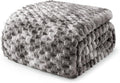 Exclusivo Mezcla Fleece Twin Blanket for Bed, Extra Large Fuzzy Tie-dye Grey Bed Blankets, Soft Cozy Plush Sofa Throws for All Seasons, 60x80 Inches