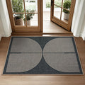 Lahome Enfys Rainbow Outdoor Mats for Front Door, 2x3 Small Washable Kitchen Rugs, Farmhouse Neutral Throw Rug Non Slip Non Shedding Indoor Outdoor Carpet for Entryway Foyer