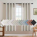 H.VERSAILTEX Living Room Linen Curtains - Semi Sheer, Nickel Grommet, Energy Saving, Light Filtering Panels for Bedroom, Pale Oak, 2 Panels, 52 x 72 Inch