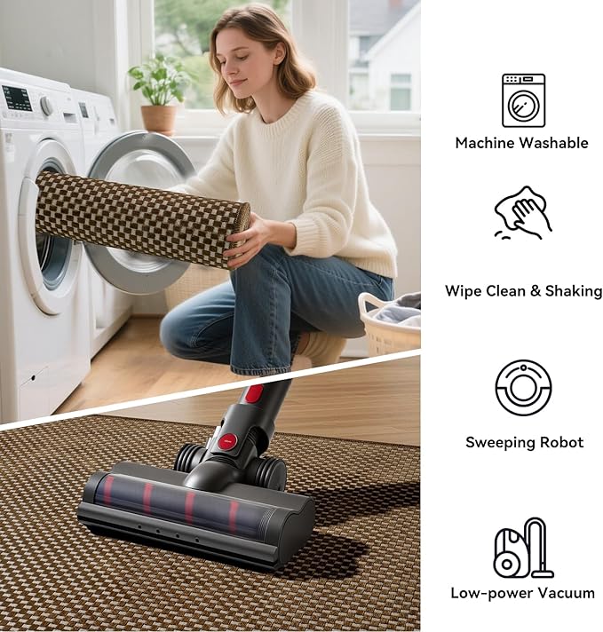 YDKGL 2x5 ft Hallway Runner Rug Boho Woven Washable Kitchen Runner Rugs Mat Non Slip, Soft Entryway Laundry Hall Runner Floor Carpet for Indoor Backdoor Bedroom Kitchen Living Room, Dark Brown/Coffee