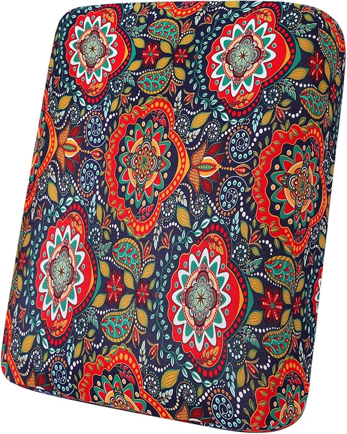 hyha Printed Couch Cushion Covers, Floral Sofa Covers Washable for Cushion Couch, Stretch Pattern Outdoor Cushion Covers for Patio Furniture with Elastic Bottom(Small, Mandala Floral)