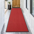 OLANLY Front Door Mat Indoor Outdoor Entrance, Waterproof Heavy Duty Doormat, Fade Resistant, Low Profile, Easy Clean Patio Porch Welcome Floor Mats for Entry, 71x34, Red